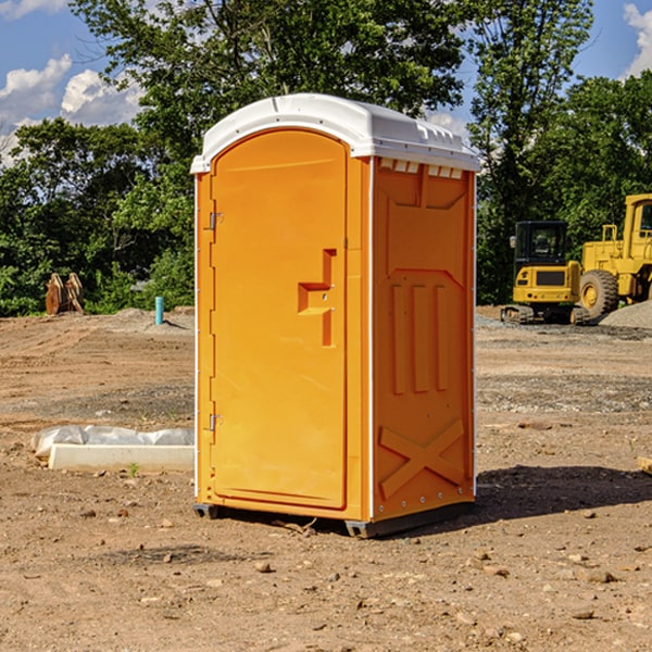 how often are the portable restrooms cleaned and serviced during a rental period in Blue Ball PA